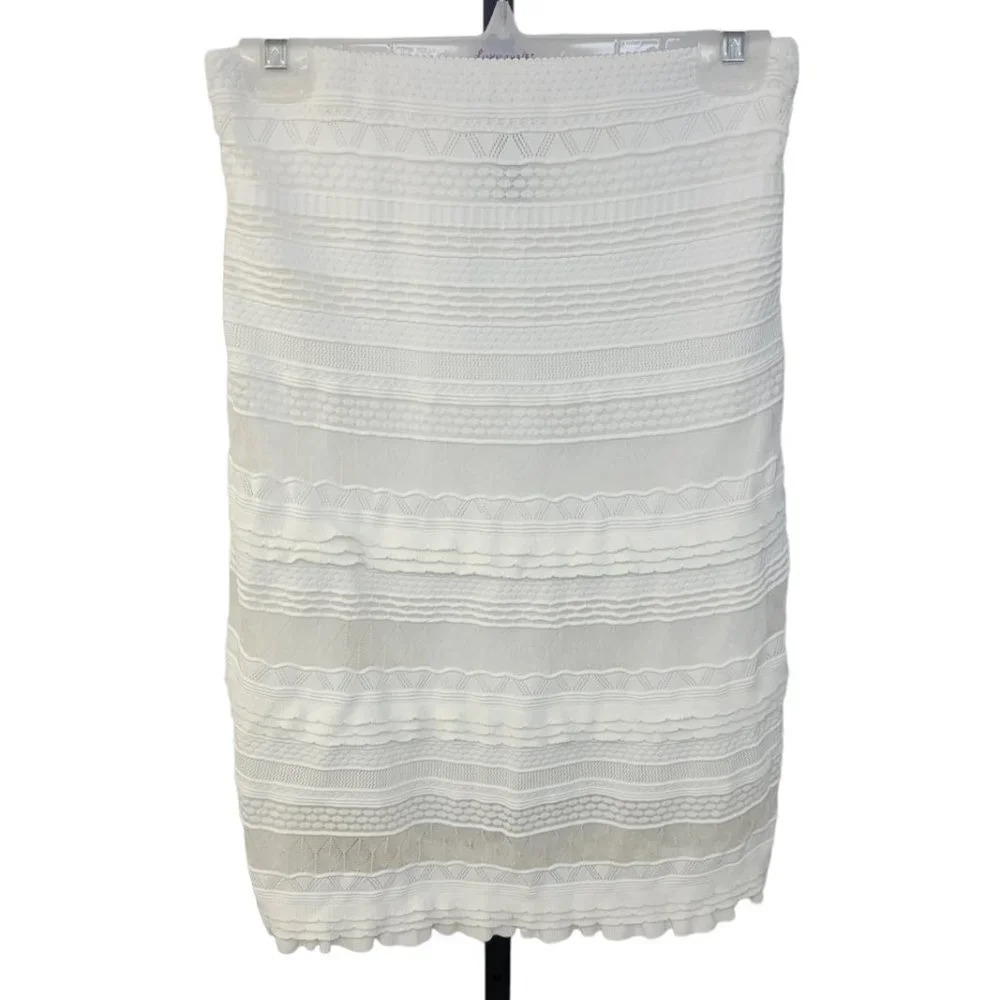 Marc Cain Womens Skirt Size N2 / US 6 Off White Boho